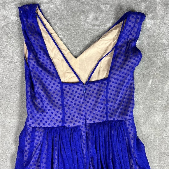 Anthropologie Dress Womens 0 HD In Paris Flared Clipdot Strappy Retro Feminine - Picture 8 of 10